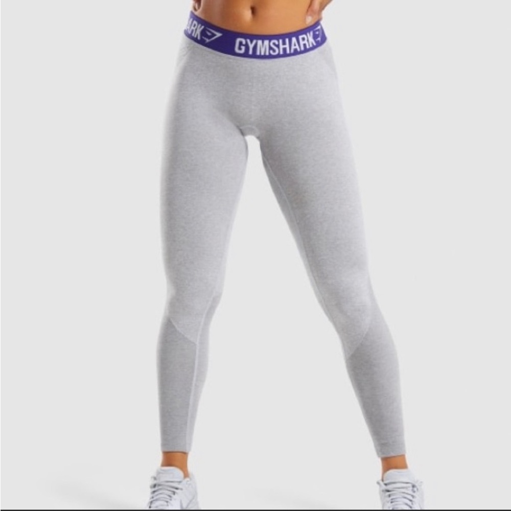 Gymshark Flex Leggings Size Medium Seamless Light Gray